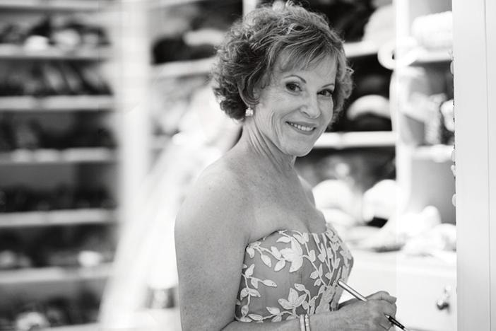 Toni Rigdon client — elegant woman in strapless gown, special occasion makeup